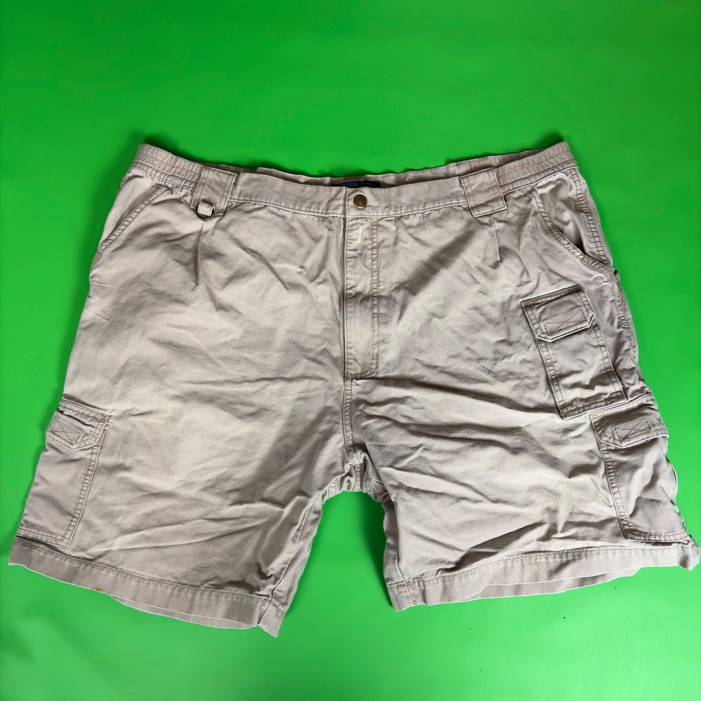 5.11 Tactical Series Mens Tan Khaki Cotton Canvas Cargo Shorts Size 46 73285L